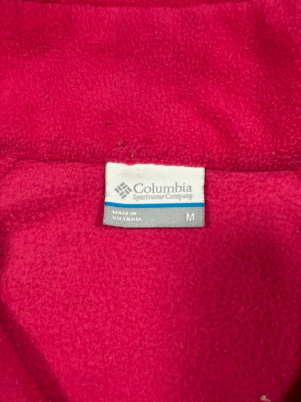 Columbia Jacket Womens Size M Pink Fleece Full Zip Pockets Lightweight Warm - Picture 3 of 6
